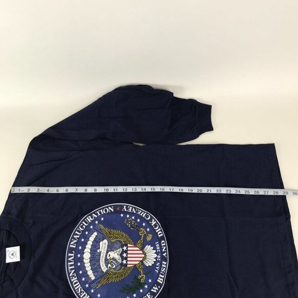 Vintage 54th Presidential Inauguration Shirt XL Bush / Cheney Adult Navy Blue - Picture 7 of 10